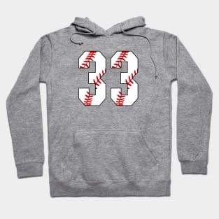 Baseball Number 33 #33 Baseball Shirt Jersey Favorite Player Biggest Fan Hoodie